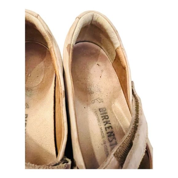 Birkenstock Lora Taupe Nubuck Mary Jane Shoe size 37 narrow preowned Germany - Picture 8 of 12